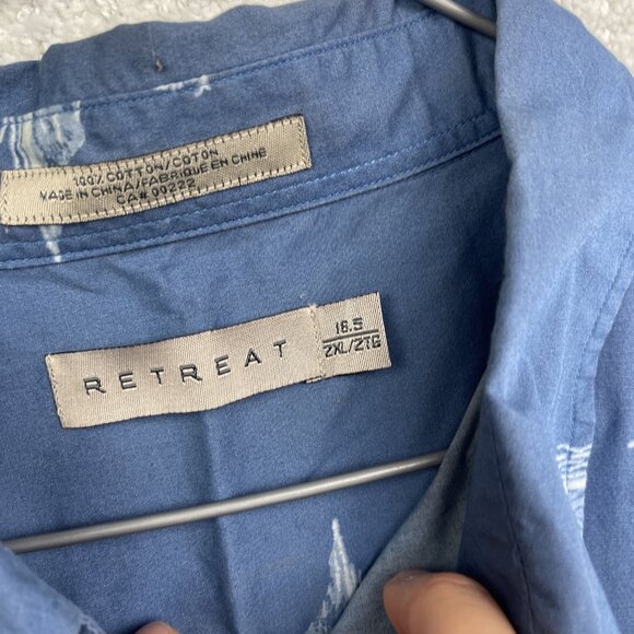 VTG Y2K Retreat Mens Golf Hawaiian AOP Shirt Size 2XL Short Sleeve Button Up - Picture 8 of 16